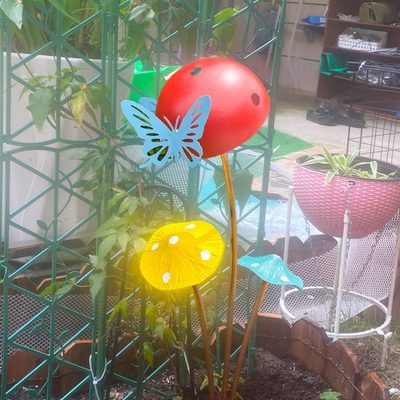 花园庭院别墅幼儿园装饰品铁艺蘑菇插件创意户外造景布置景观