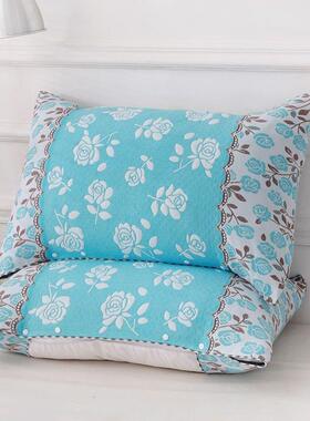 纯棉枕巾不一对LMR装带扣定固防滑成脱落人全棉家用纱布吸汗枕头