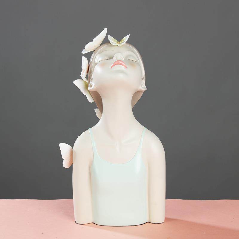 树脂现创意可爱小家女孩摆件酒店客展厅厅装饰简约JR099人物居代,家居饰品,装饰摆件,淘宝优惠券,粉丝福利购,淘宝优惠卷