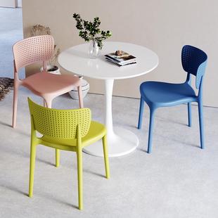 家用便携靠塑料椅子放靠背背可代叠家927用现简约餐厅塑胶凳子