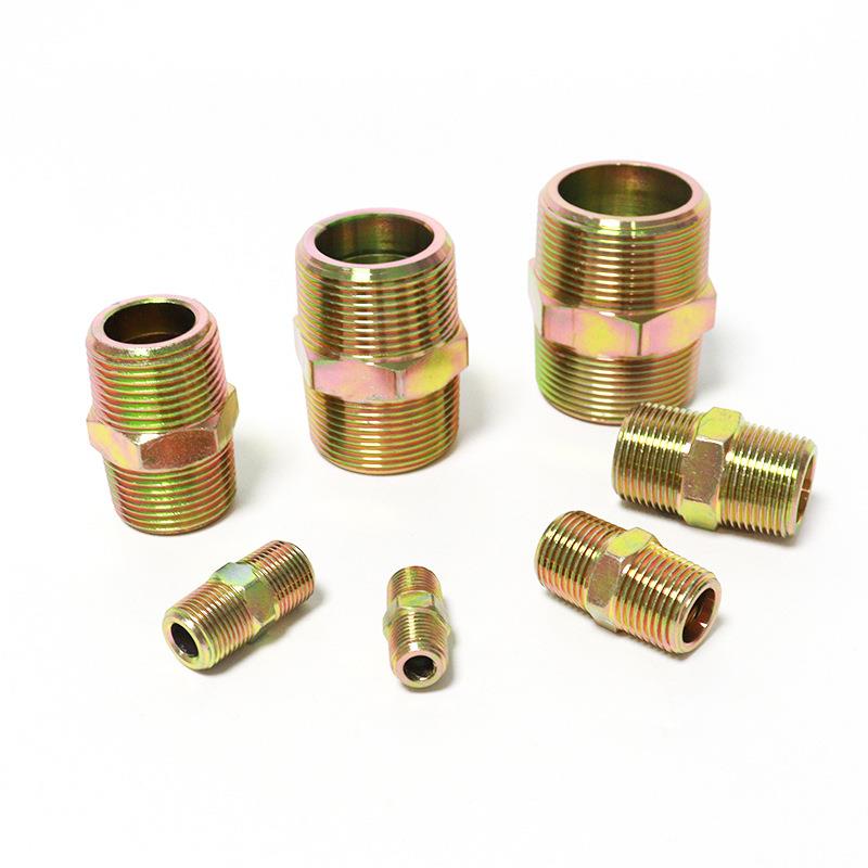 亿纯液压头双外丝外牙直通丝压管件高压油PXH液管过渡接接对头4分