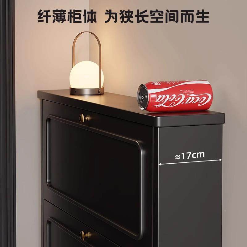 超薄鞋柜家用门BA18实木体入户中古5翻斗玄关口收纳柜一靠墙新202