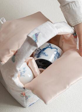 弥言纯手工袋布艺茶事35575包便携式茶收具纳女士提包中式布袋旅