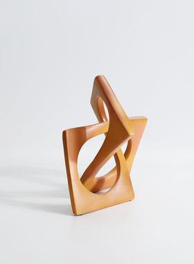 现代简约客厅轻摆奢几何环形缠绕桌面软售件样板房楼处装饰GD-H25