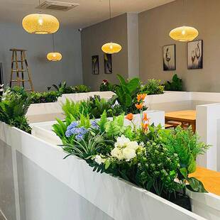 花植造景组合绿槽箱假花花摆设79928065假植物景观装饰室花内室外