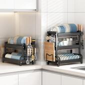 纯不锈碗钢房碗架厨柜沥水置物家用台面放碗碟盘架子筷XX839977勺