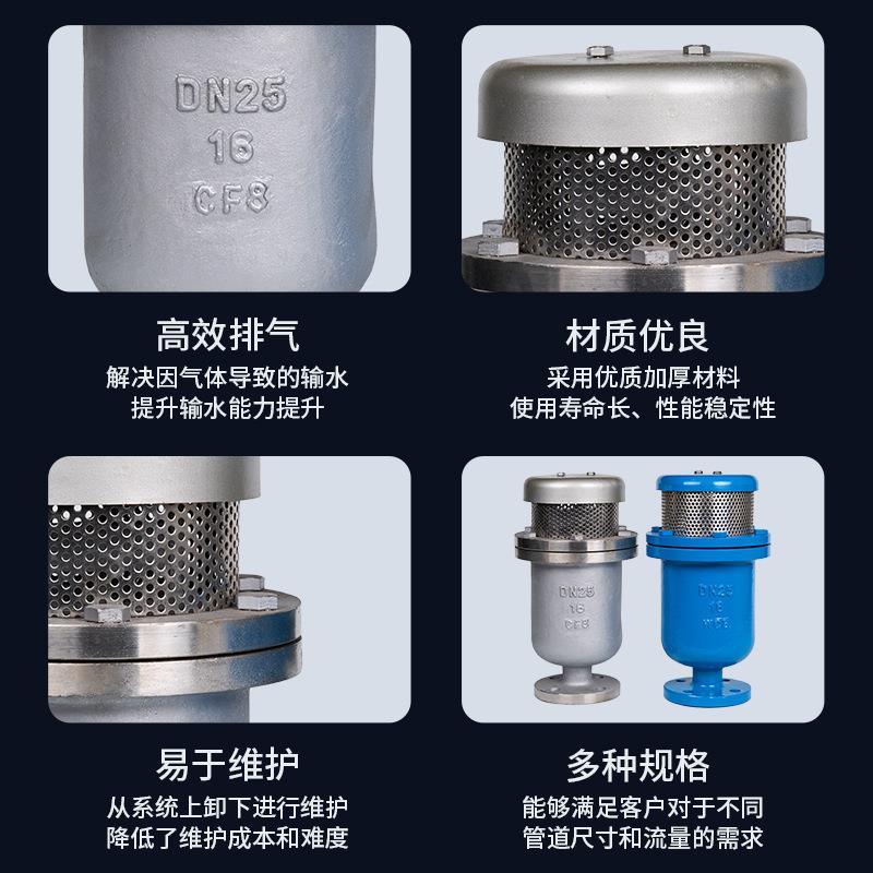 天不锈钢D力N5法兰高压排气阀复合式自动61563向管单道压力罐2水