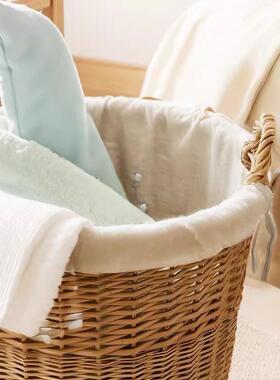 柳编衣篮洗衣篮衣服收纳筐衣家用衣篓脏装放服框篮子脏衣WBO脏篓