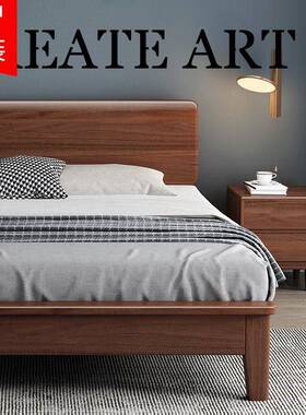 欧实木床1.北2米简31724约1.米双人家床经济型8主卧公寓民宿1.5米