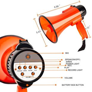 神吼王防汛抗灾抗疫3W手持喊话0器大功率秒喇叭便SGH 420录 06携式