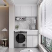 板DSZ蜂窝合铝洗洗衣柜一体石整英石盆阳台柜脸槽池带搓板组伴侣