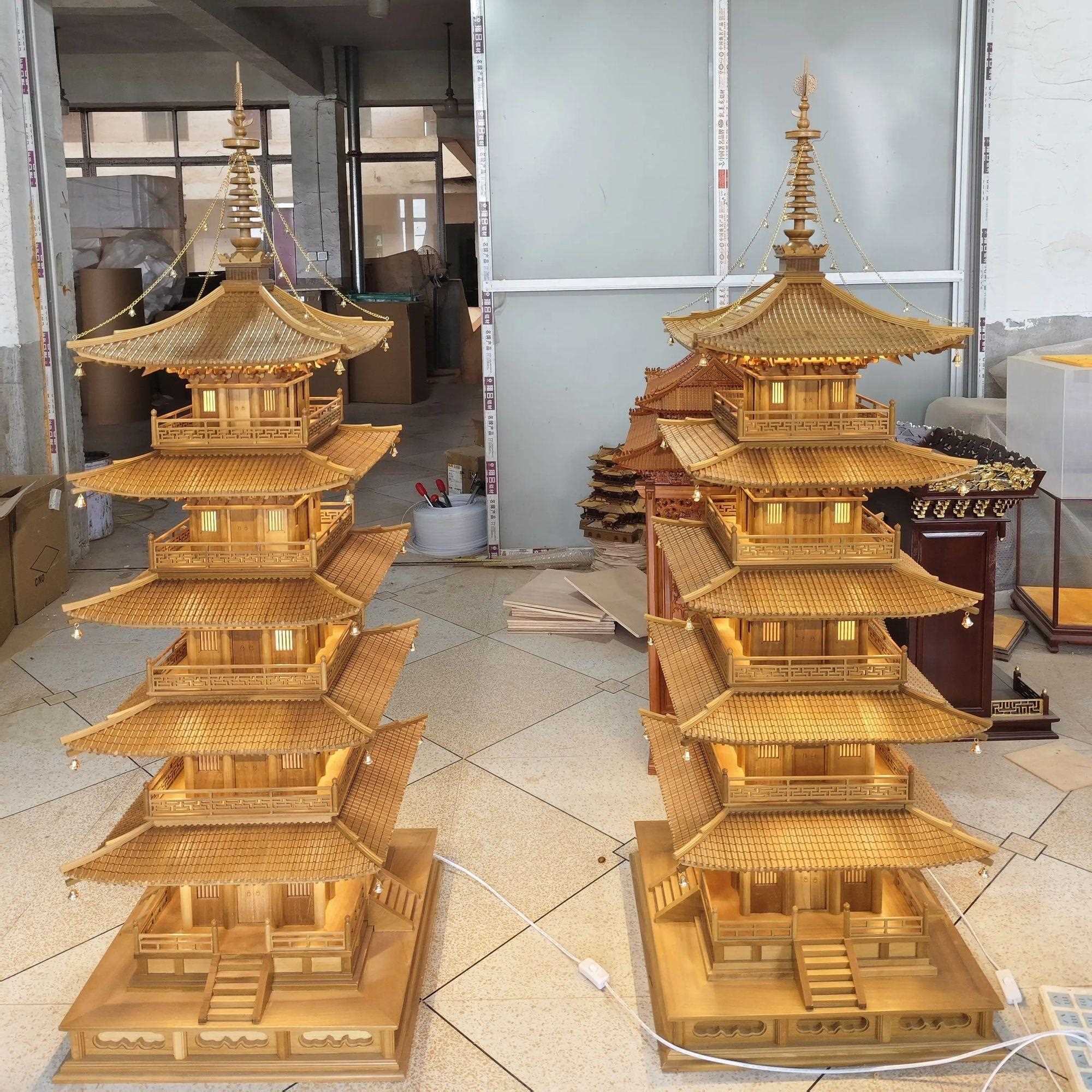 中国古建筑五层塔模型江