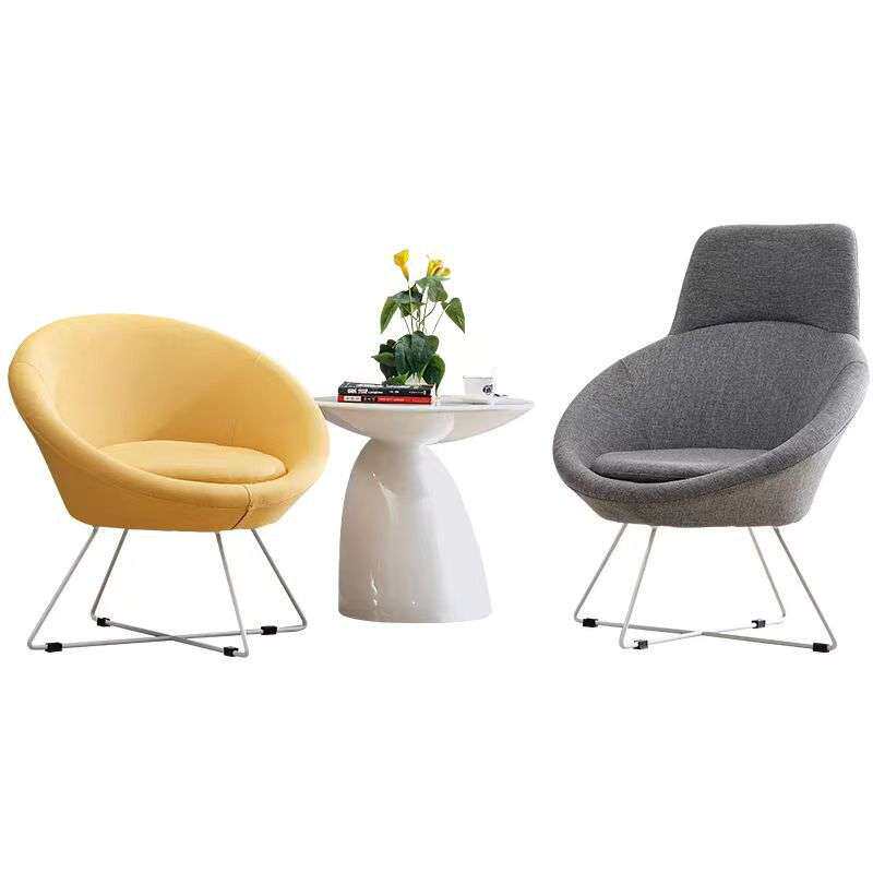 创意办公室休闲布艺时尚单人沙发售楼处会客洽谈区接待办公椅