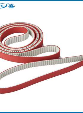 特殊制作 T10 T5 H HTD8M 聚氨酯底带背面加红胶接驳同步带