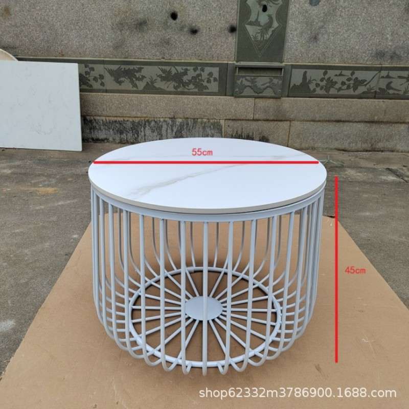 户外铁艺休闲桌椅组合庭院天台露天防雨防晒茶几椅子岩板网红套装