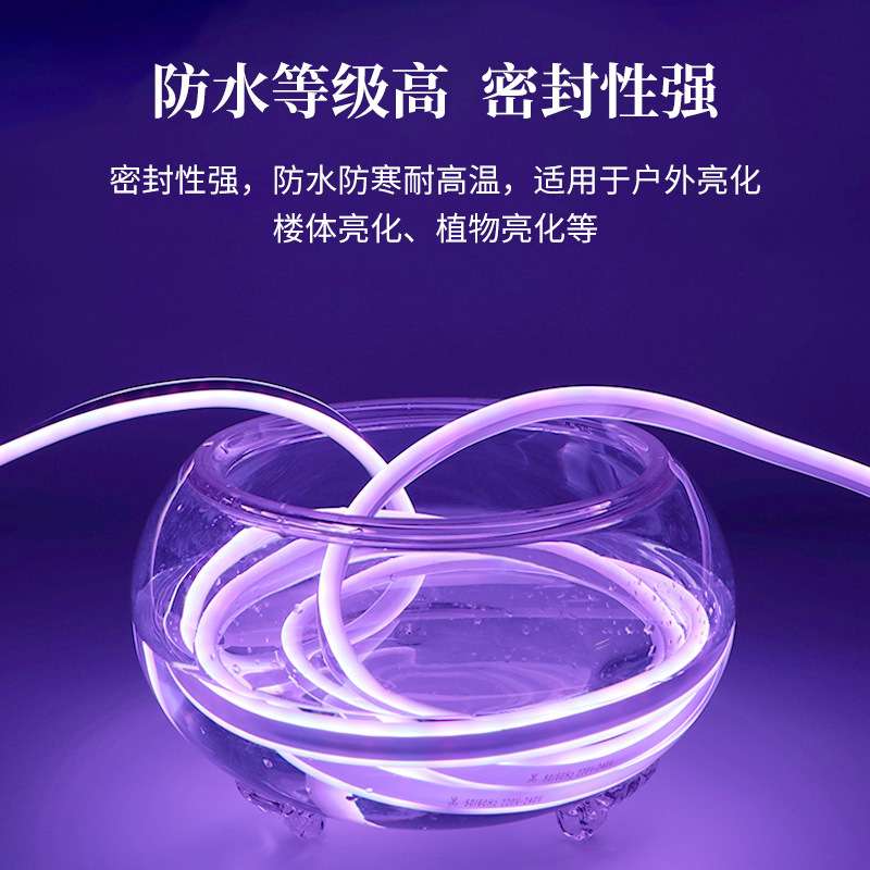 led柔性霓虹灯带 双面七彩闪烁变色户外防水广告招牌220V软灯管