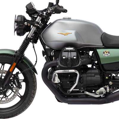 GSADV适用摩托古兹V7V9护杠guzzi保险杠大灯护网底板保护改装配件