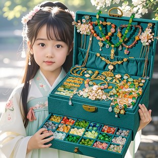 2025网红新款 生日礼物 火爆串珠女孩子六一儿童节玩具小公主女生