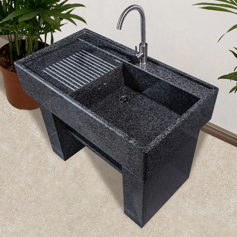 天然花岗岩洗衣池家用室内阳台洗衣池户外庭院水槽洗菜盆洗衣台盆