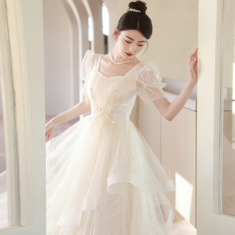 晚礼服女2024新款高级感法式生日宴会高端轻奢小众艺考主持年会裙