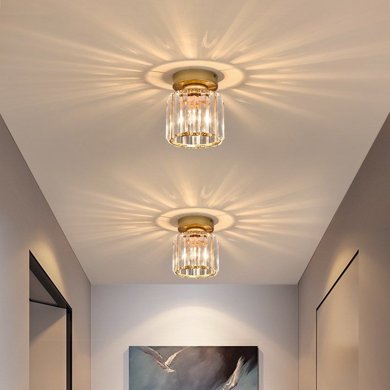 北欧过道灯走廊玄关阳台简约现代创意入户轻奢网红水晶小吸顶灯具,家装灯饰光源,厨卫/阳台/玄关/过道吸顶灯,淘宝优惠券,粉丝福利购,淘宝优惠卷