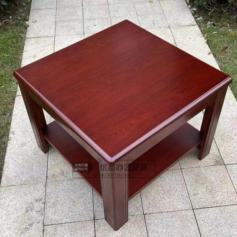 推荐红胡桃色实木办公小茶几会客沙发中间长几R方形茶几中式客厅