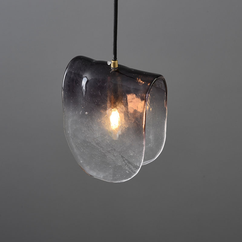 新款轻奢玻璃小吊灯现代简约卧室床头灯餐厅吧台过道单头吊线灯具