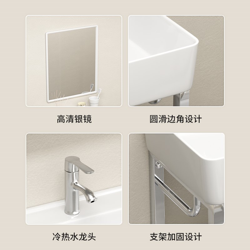 挂墙式洗手盆小户型洗面池简易洗手盆迷你阳台厕所家用陶瓷面盆