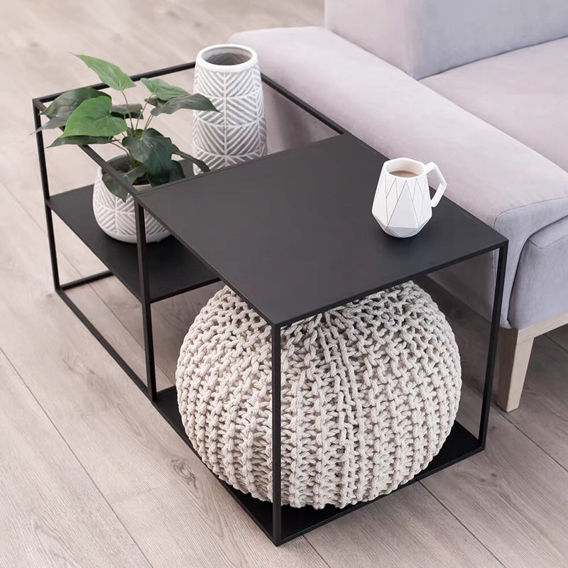 北欧简约铁艺沙发边柜组合客厅床头角几花架置物架小方桌侧边茶几