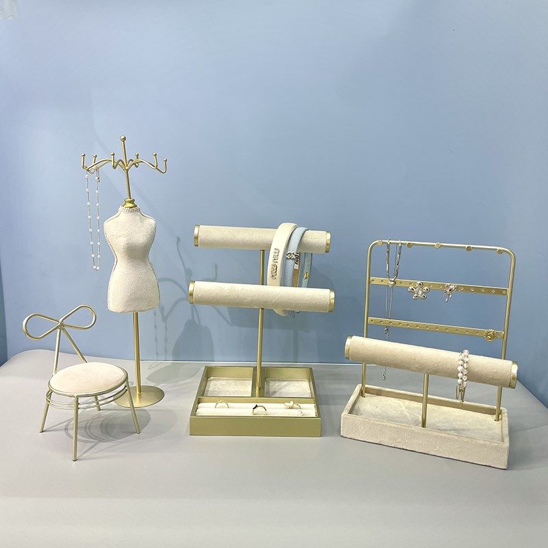 米白色绒布项链展示架耳环架发箍收纳架 首饰展示架耳钉手链架,饰品/流行首饰/时尚饰品新,首饰展示架,淘宝优惠券,粉丝福利购,淘宝优惠卷