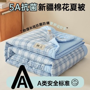 a类全棉夏凉被新疆棉花100纯棉可机洗水洗空调被单人夏天薄被子芯
