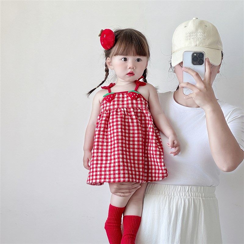 宝宝裙子女宝宝夏装背心裙女童连衣裙夏季婴儿裙洋气公主裙吊带裙