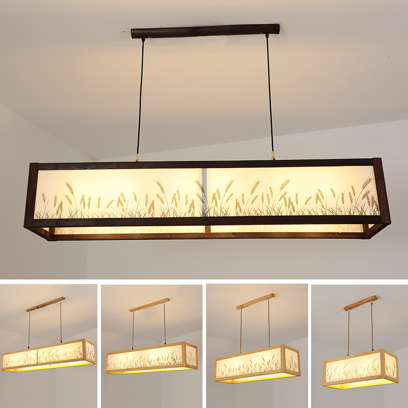 个性竹艺吊灯新中式复古禅意茶室日式民宿餐厅包间卧室吧台灯具
