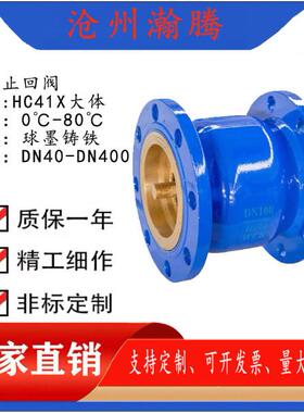 HC41X消声止回阀法兰立式单向阀逆止阀静音消声止回阀DN200DN600