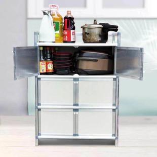 碗FMN柜厨房柜简装易组柜多功收能铝合金餐具纳盒家用放柜子储物