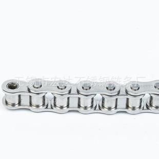 节B距滚子链条传动链排条短4XKT分单工业链条 1不锈钢链条单排