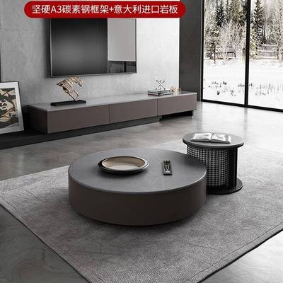 圆形KT乐茶几优质岩ZOW板面金台属框架K娱房大气简洁V商用茶几厂