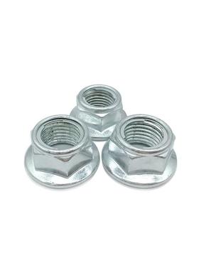 碳钢紧4.8级全金属六角法兰面锁螺母防滑GB187AVM6自锁螺丝帽4M-M