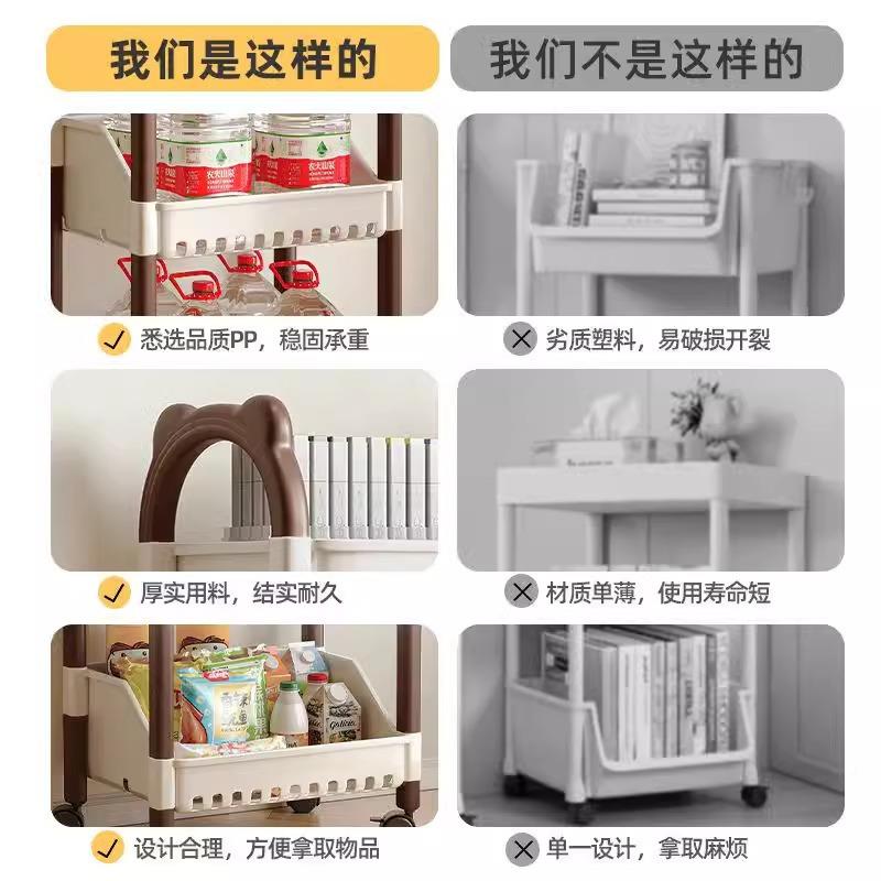 可移动多层收架客厅卧室厨房HJW夹缝收架功能多纳收纳置物架小推