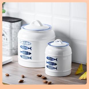 大号厨房放猪773油 罐罐子白沙糖茶叶陶瓷密封罐⇗防烫辣罐椒油储