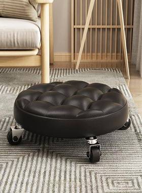 凳滑轮小凳子用美UYJ缝椅万向轮矮带擦地移动小板轮凳学家步神器