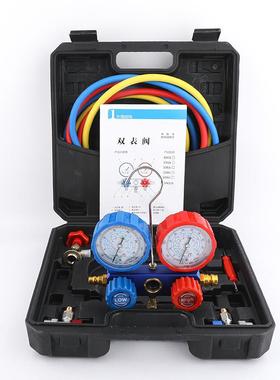 车空表调加氟压力雪中表R134aWVRr22汽ar10a冷媒压力双表4阀组