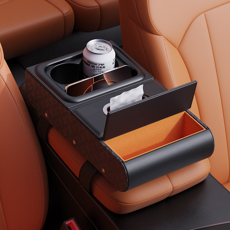 奥迪a6l a4l q5l车载扶z手箱纸巾盒多功能汽车扶手箱增高垫储物盒
