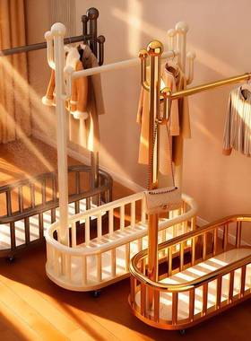 舍出租宿房落地卧挂架室衣帽架脏衣篓衣服AAX收纳筐脏衣蓝晾衣衣