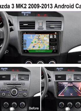 适用于马自达3屏大p导航a仪Mazda32010-2013车载c56rlay倒车影像