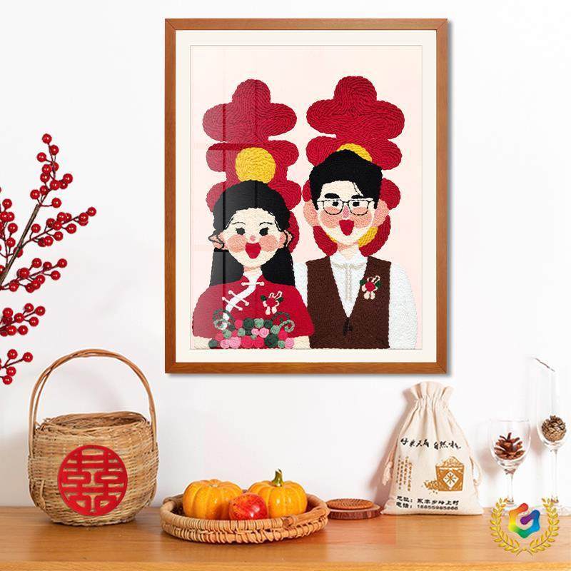 ?喜绣字字戳戳手工diy材料包物工具送情侣结婚Fh(h(&aq礼毛线十绣,居家布艺,海绵垫/布料/面料/手工diy,淘宝优惠券,粉丝福利购,淘宝优惠卷