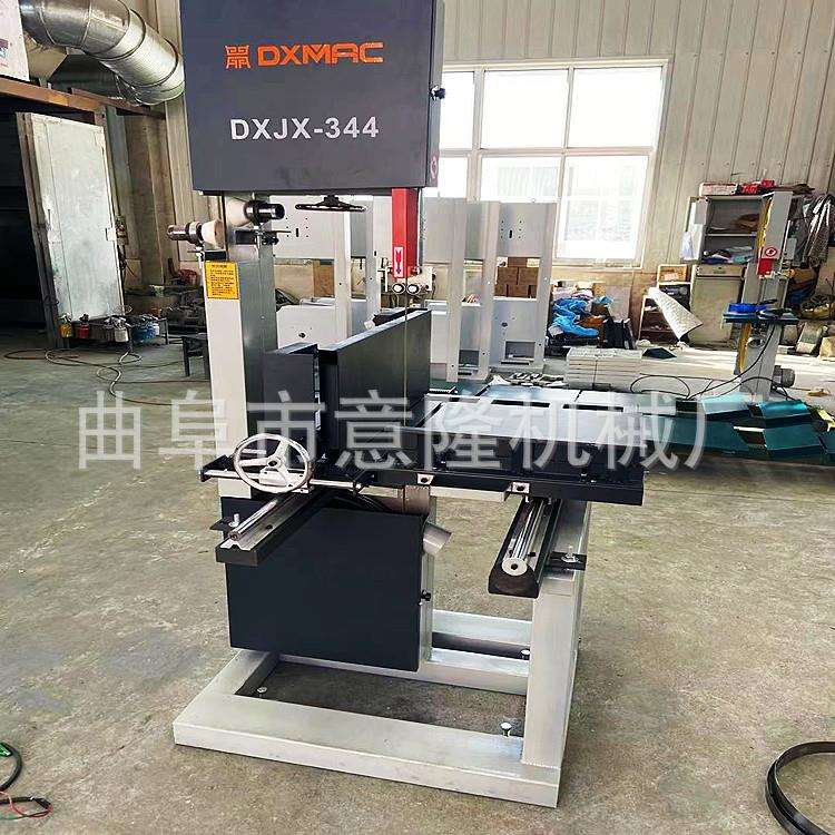 现货供应木工带锯机 MJ345推台木工带锯机尺寸可加大操作简单质保