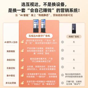 互视达立式广告机AI数字人触摸屏商场引流显示屏安卓落地式一体机