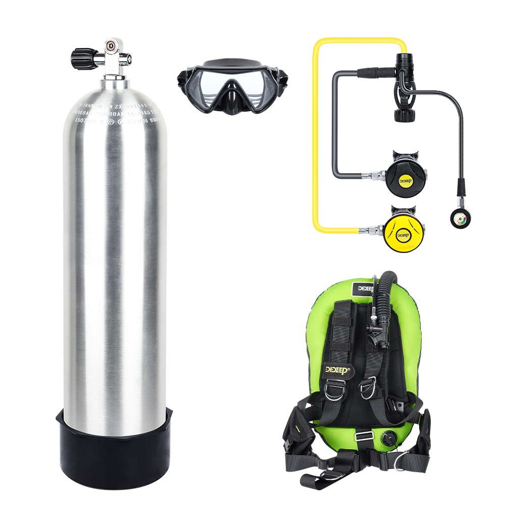 DIDEEP深潜水肺套装12L深海潜水装备全套气瓶整套潜水神器BCD背飞