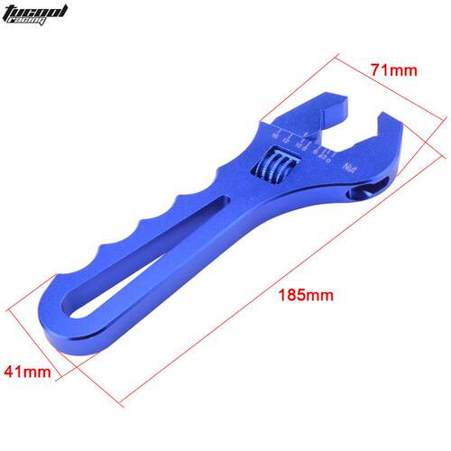 汽车配件 可调铝制扳手安装工具扳手软管AN 3 4 6 8 10 1216蓝色